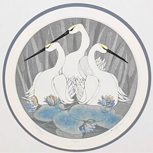 BEKI KILLORIN (1942-2024) / EGRETS ETCHING / 179 of 200 / SIGNED / 22x23 Inches